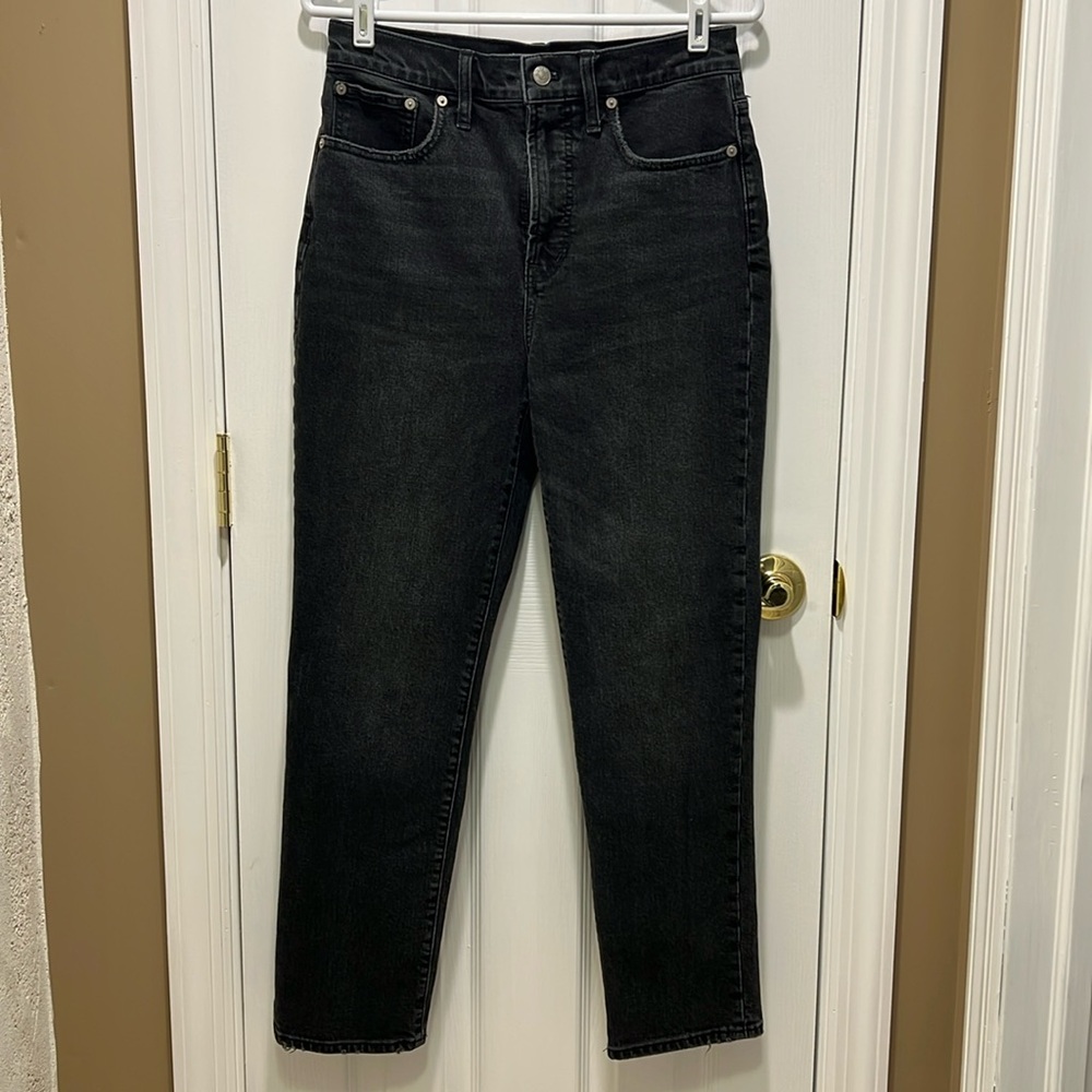 Madewell Perfect Vintage Ankle Jeans - Claybrook Wash (black) High Rise Size 28